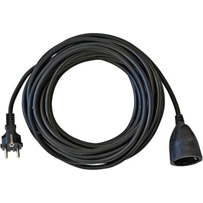 Brennenstuhl - bat Kunststoff-Verlängerung mit Schutzkontakt-Stecker (Verlängerungskabel für innen mit 10m Kabel) schwarz