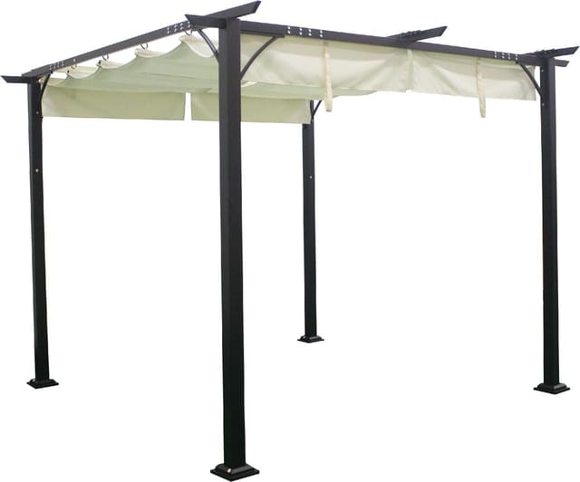 Primaster - Raffpavillon 300 x 300 cm Kairo Beige Pavillon Gartenpavillon