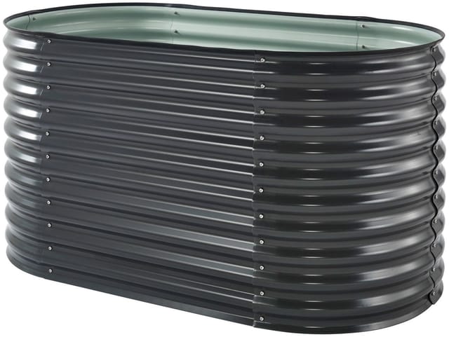 Trendline - Hochbeet Metall 160 x 80 x 82cm anthrazit 900 l Frühbeet Pflanzkasten