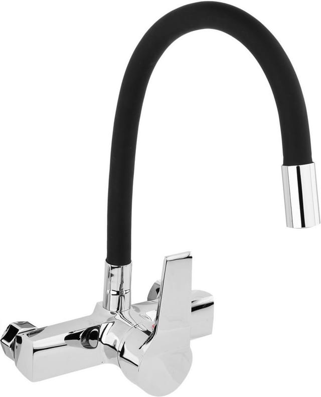 Flexibler schwarzer Wand-Waschtischhahn 75670 Fala