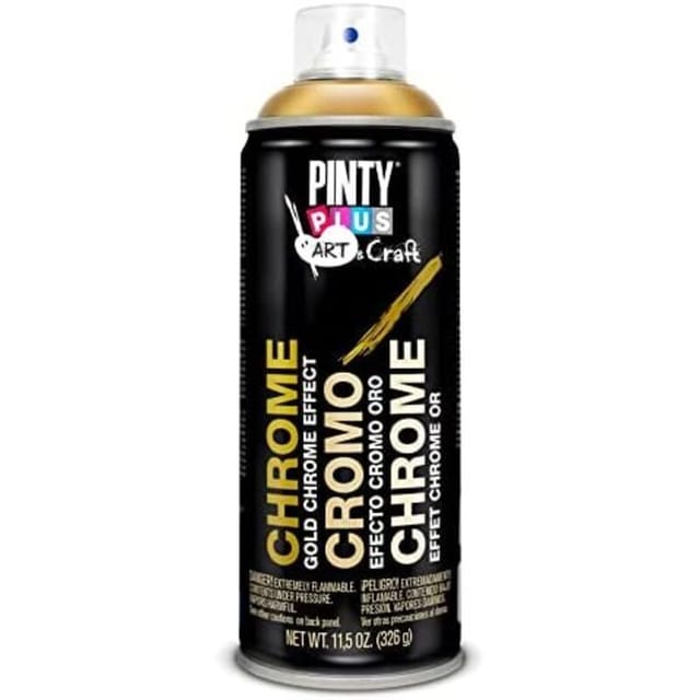 Pintyplus art & craft spray paint 520cc gold chrome effect c151