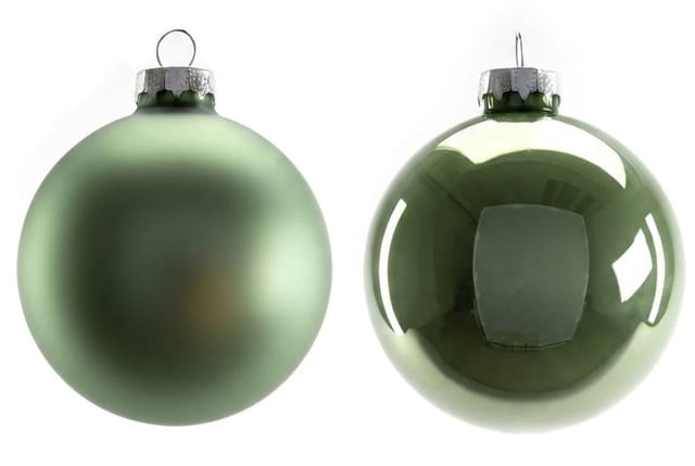 TrendLine Weihnachtskugeln aus Glas Ø80mm 6Stk salbeigrün Christbaumkugeln Xmas