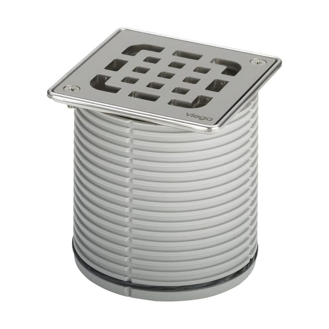 Alternative Haustechnik - Viega Aufsatz 4934.3 Rost verschraubt in 100x100mm Kunststoff grau
