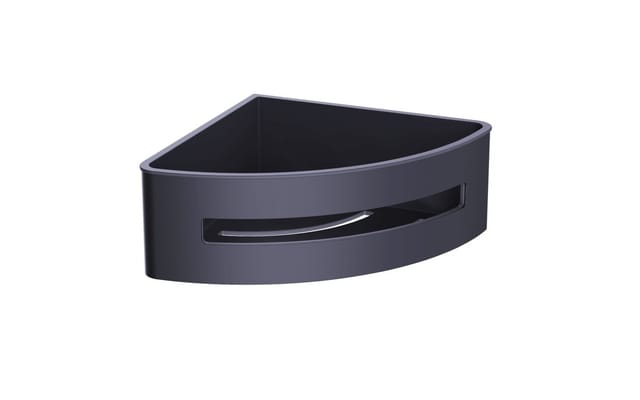 Swiss Aqua Technologies - Eckkorb für die Dusche aus Edelstahl 16,5 cm, Schwarz (satdpolrohmc)