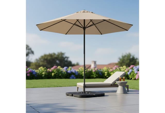 Schirmständer 60 l / 80 kg 4er Set Ampelschirmständer Outdoor Schirmgewicht Bodenkreuz Sonnenschirmständer Schirmhalter Schirmfuß Wasser Sand Gefüllt