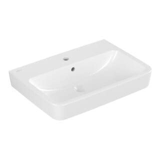 Villeroy & Boch Waschbecken O.novo 650x460mm Eckig 1 Hahnloch mit Überlauf Weiß Alpin