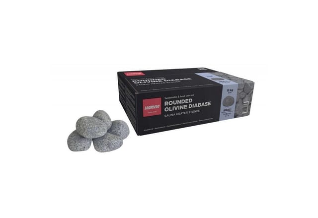 Harvia Saunasteine 15 kg rund für Saunaofen Finnische Saunasteine 5 - 10 cm abgerundet