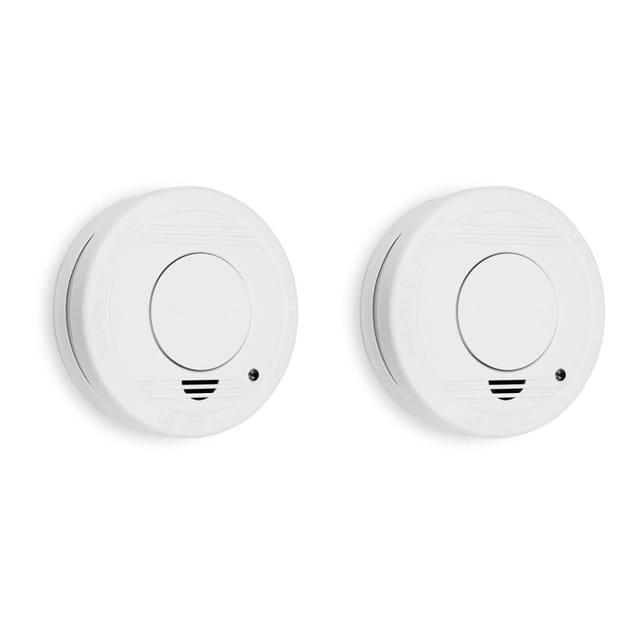 Rauchwarnmelder 2er Set batteriebetrieben (ø x h) 100 mm x 35 mm - Smartwares