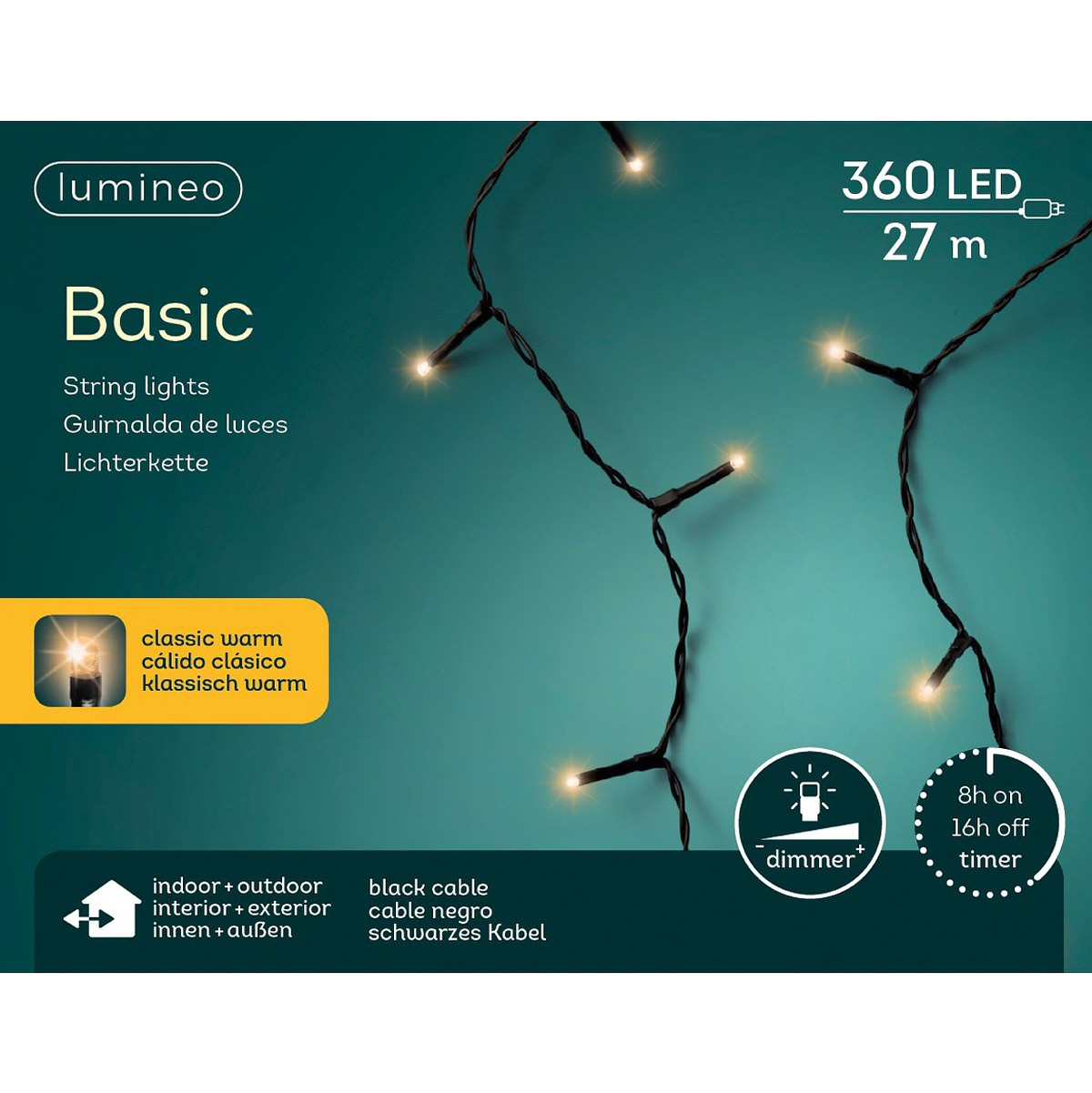 Lumineo - Led Lichterkette Basic 2700 Cm 360 Lichter Klassisch Warm