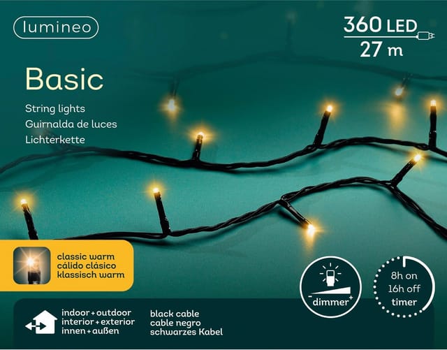 Lumineo - Led Lichterkette Basic 2700 Cm 360 Lichter Klassisch Warm