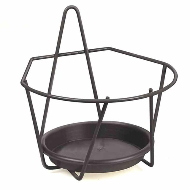 Wand-Blumentopfhalter grau, ø 16 cm