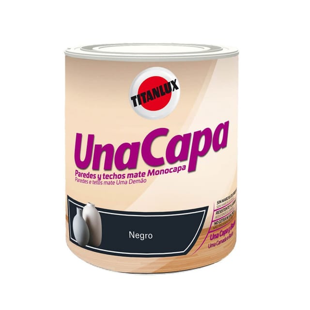 Titan Matte Painting eine Schicht | 750 ml - Schwarz