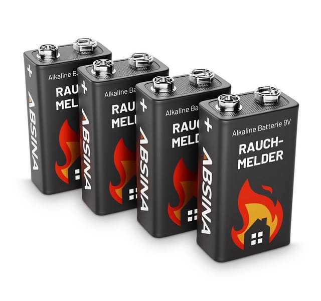 401005-4 9 v Block-Batterie 9 v 4 St. - Absina