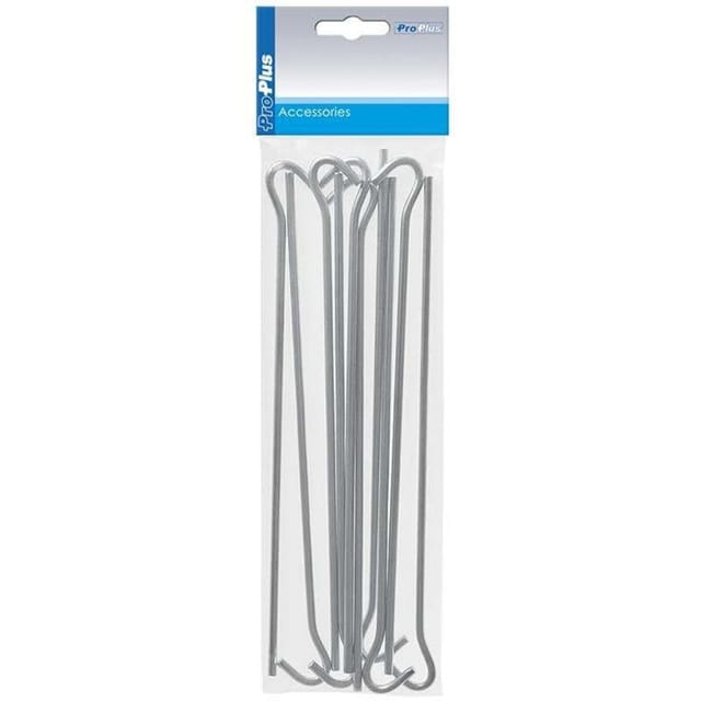 Zelthering 25cm metall mit offener ose 10 stuck im polybeutel