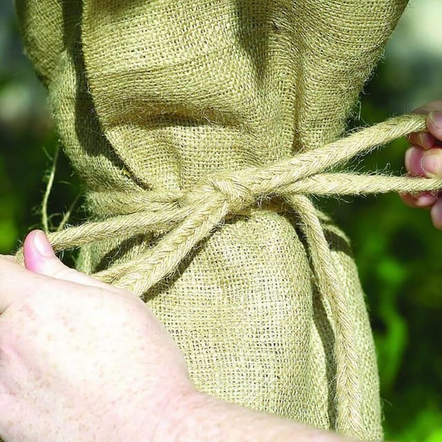 Noor - Jutezopf in Naturfarben, Länge 2m, Stärke 12mm mit Jute-Bindeschnur, naturfarben