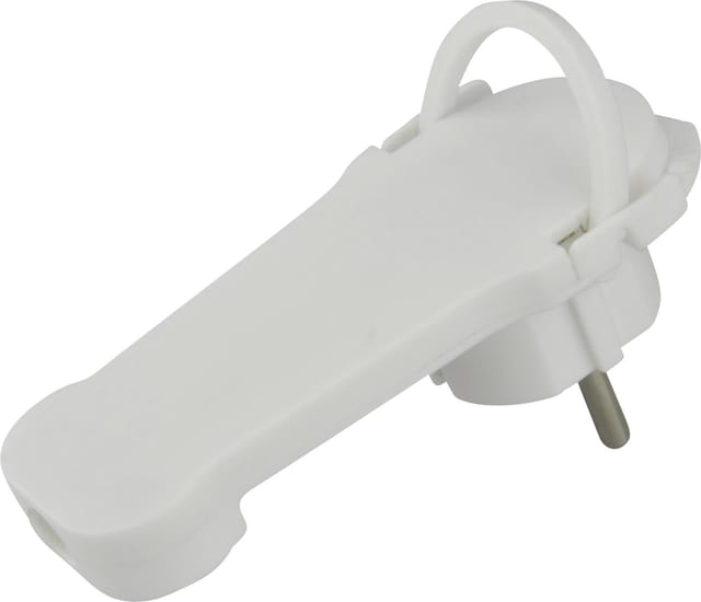 Unitec 44107 Flach-Schutzkontakt-Stecker, weiß
