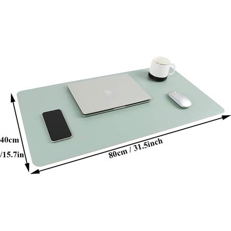 Schreibtischunterlage, Mauspad, Desktop-mauspad, Laptop-mauspad, Mintgrün, Doppelseitige, Wasserfeste Schreibtischmatte Für Büro Und Zuhause, 80 X 40 Cm