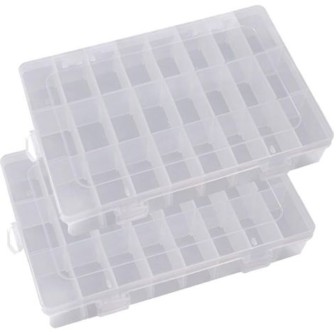 Kunststoffboxen, Werkzeugkasten Mit Herausnehmbaren Einsätzen, Aufbewahrungsfach, Lebensmittelbox, Schmuckkästchen, Organizer Für Nägel, Strasssteine, Perlen, Bastelbedarf