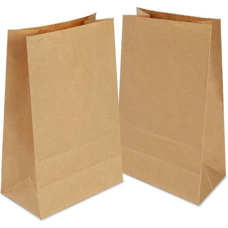 100 Kraftpapiertüten, Kraftpapierbeutel, Kraftpapiertaschen, Geschenkpapier, Kraftpapier-lebensmittelbeutel, Kleine Brottüten, Transportbeutel Für Sandwiches, Popcorn, Samen, Süßigkeiten