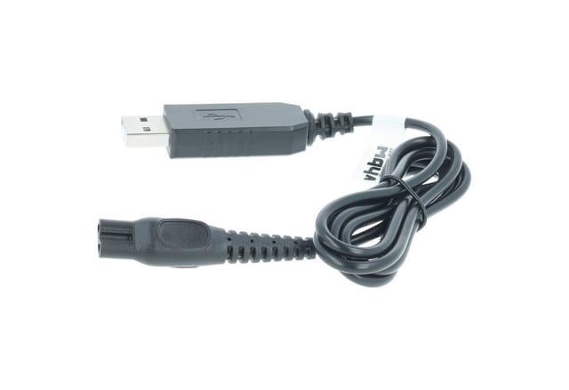 Vhbw - USB-Ladekabel kompatibel mit Philips HS8020, HS8040, HS8060, HS8420, HS8440, HS8460, HQ9199 Rasierer - Netzkabel, 100 cm, Schwarz