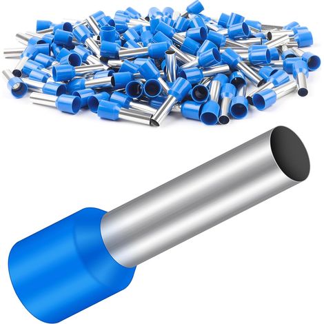 Los Mit 150 Kabelprägungen, 16 Mm², 18 Mm Lang, Aus Polypropylen, Teilweise Isoliert, In Verdickter Umhüllung, Blau (16 Mm² X 18 Mm)