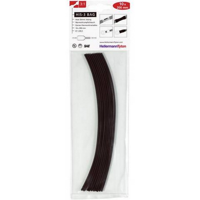 Hellermanntyton - 308-30151 Schrumpfschlauchsortiment 1.50 mm 0.50 mm Schrumpfrate:3:1 10 St.