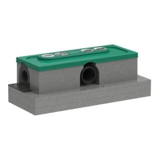 Hansgrohe - uBox universal - Grundkörper für Duschrinnen Ablaufgehäuse für Standardinstallation 01001180
