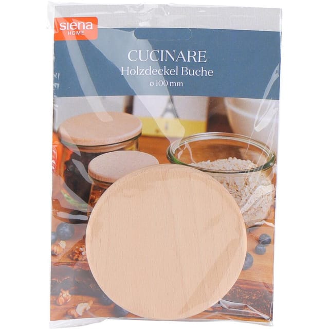 Siena Home - Holzdeckel 'Cucinare' 60 mm Weck, Buche mit Silikonring