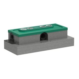 Hansgrohe - uBox universal - Grundkörper für Duschrinnen Ablaufgehäuse für flache Installation 01000180