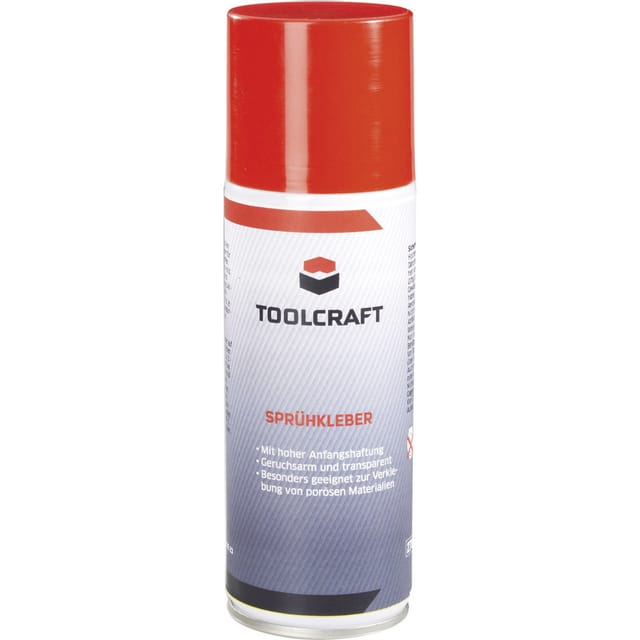 Toolcraft - 886523 Sprühkleber 200 ml mit Variablem Sprühkopf