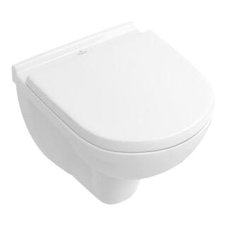 Villeroy&boch - Tiefspül-WC Compact O.novo 360x490x330mm Oval wandhängend Abgang waagerecht Weiß Alpin