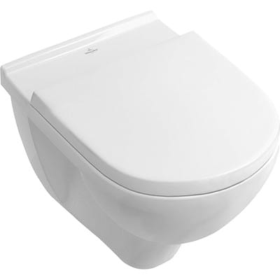 Villeroy&boch - Tiefspül-WC O.novo 360x560x350mm Oval wandhängend Abgang waagerecht Weiß Alpin