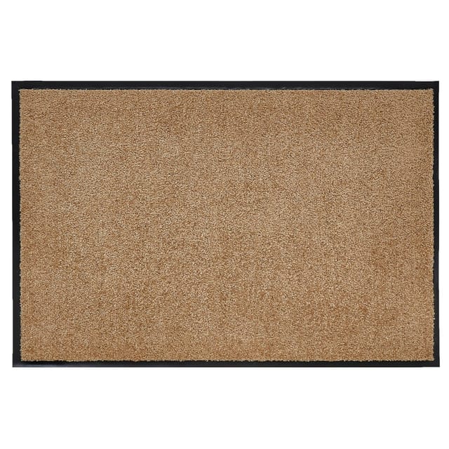 Fußmatte, Schmutzfangmatte, Fußabtreter, Türmatte, Sauberlaufmatte, waschbar, pflegeleicht und strapazierfähig, Beige, 150 x 90 x 0,7 cm - Homcom