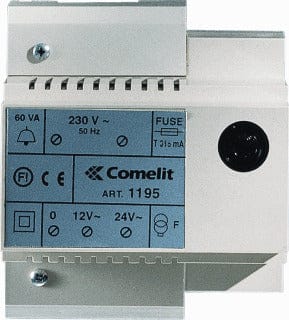 Transformator 60VA Eingang 230VAC Ausgang 12-24VAC 5M 1195 - Comelit