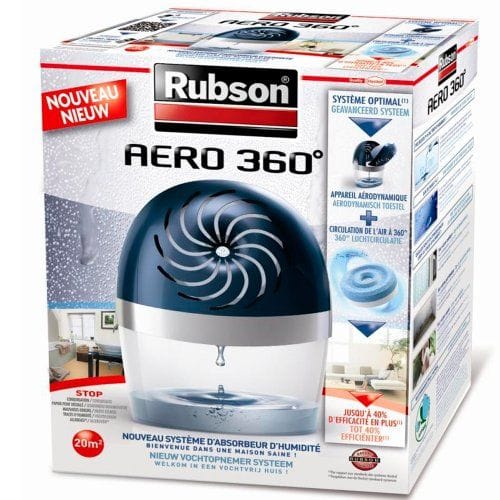 Aero 360° Feuchtigkeitsabsorber für Räume von 20 m², geruchs- und schimmelhemmender Luftentfeuchter, inklusive 1 neutralen 450 g Nachfüllpackung