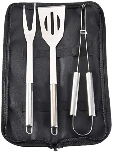 BBQ Tools Set, BBQ Tools Kit zum Grillen, Premium extra dickes Edelstahl-Küchenzubehör-Set BBQ-Zubehör in 3 Edelstahl