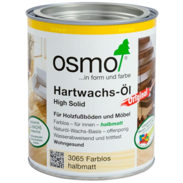 Osmo - Hartwachs-Öl Original Farblos Halbmatt 0,75 l - 11100119
