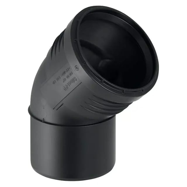 Silent pp Bogen 390322141 dn 70, 45°, schalloptimiert - Geberit
