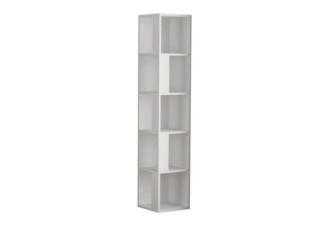 Decortie - Piano Modernes Eck-Bücherregal Display Unit Weiß Hoch 158.9cm - White