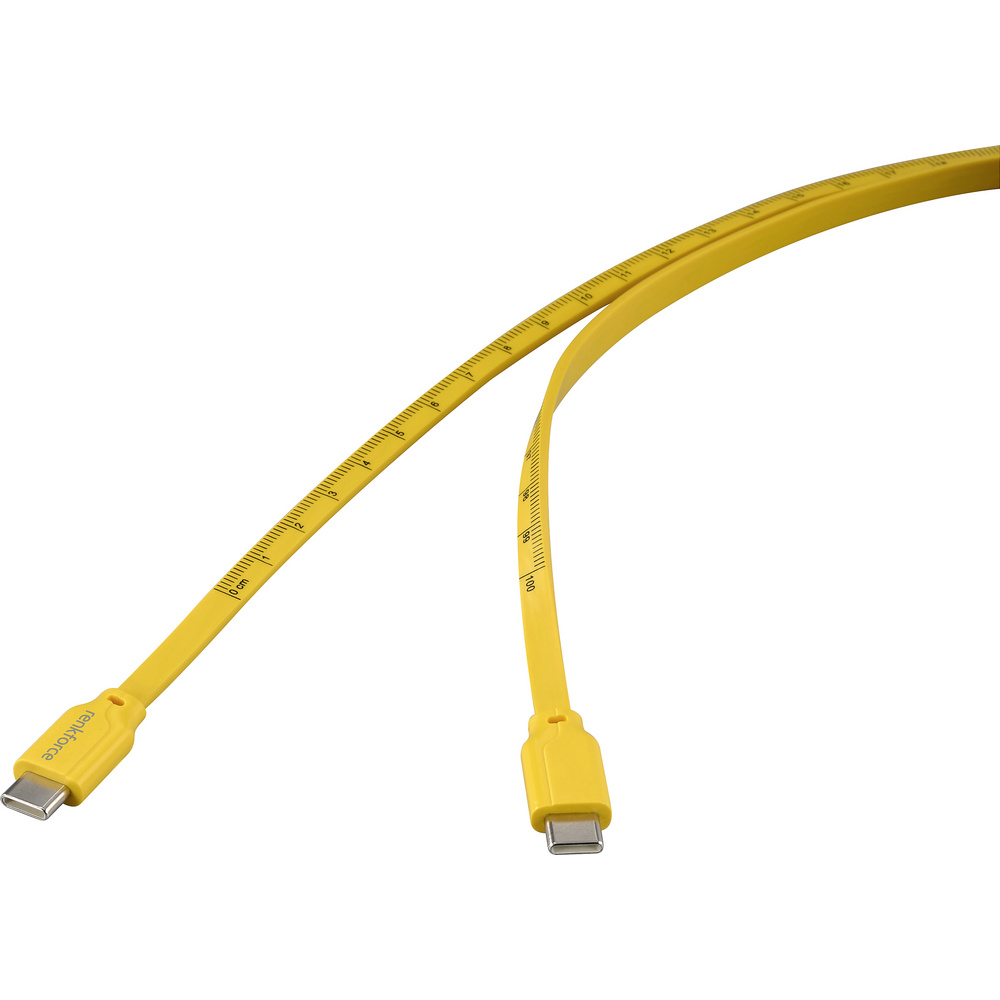 Renkforce Usb-kabel Usb 2.0 Usb-c® Stecker, Usb-c® Stecker 1.00 M Gelb Maß-aufdruck (metrisch) Rf-6