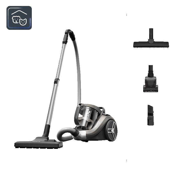 reconditioniert Rowenta Staubsauger Ohne Beutel, 900 W Max, Hochfiltration, 2,5 L, Kompakt Ro4b50ea-ra