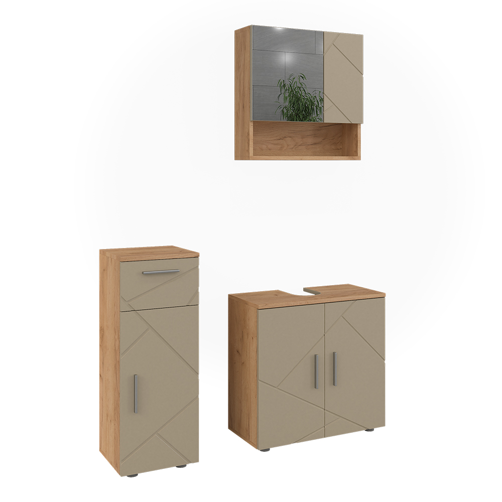 Badmöbel-set Irma, Beige, 3-teilig, Vicco