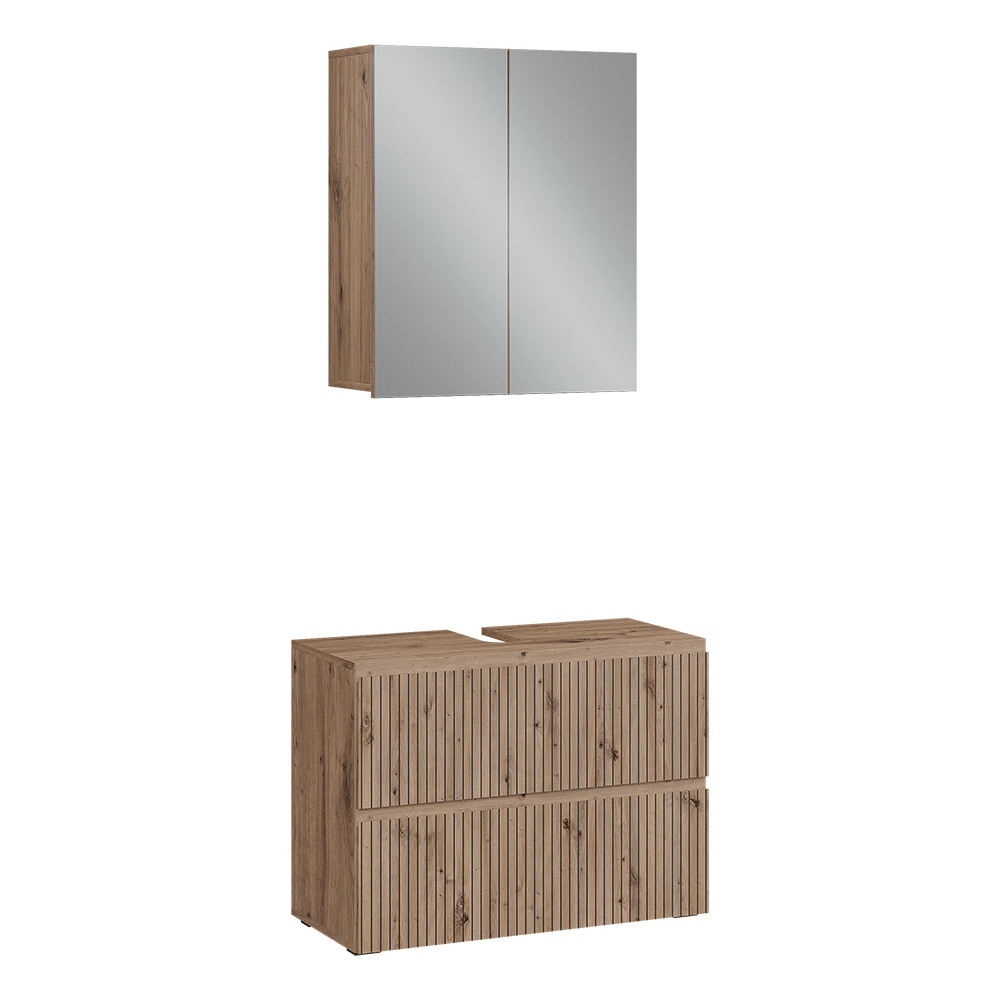 Badmöbel-set Takumi, Artisan-eiche, 2-teilig, Vicco