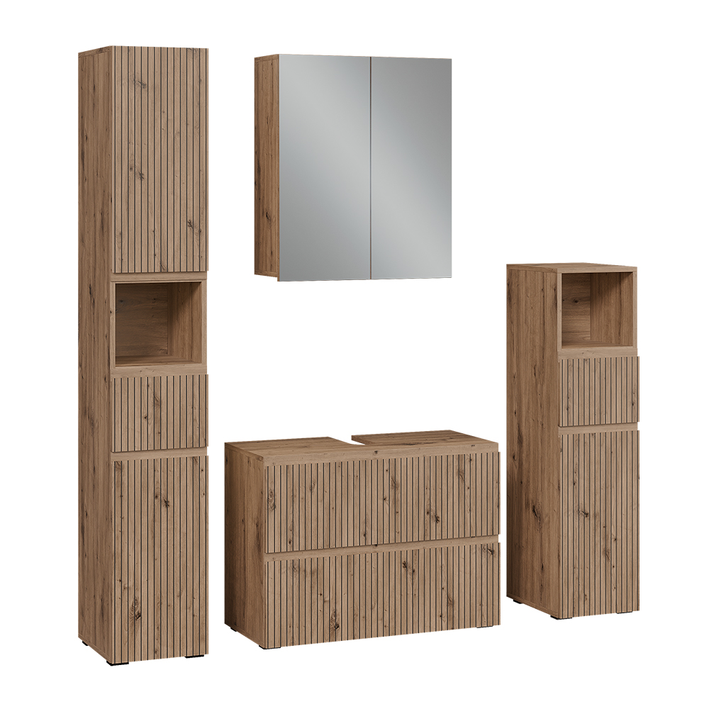 Badmöbel-set Takumi, Artisan-eiche, 4-teilig, Vicco