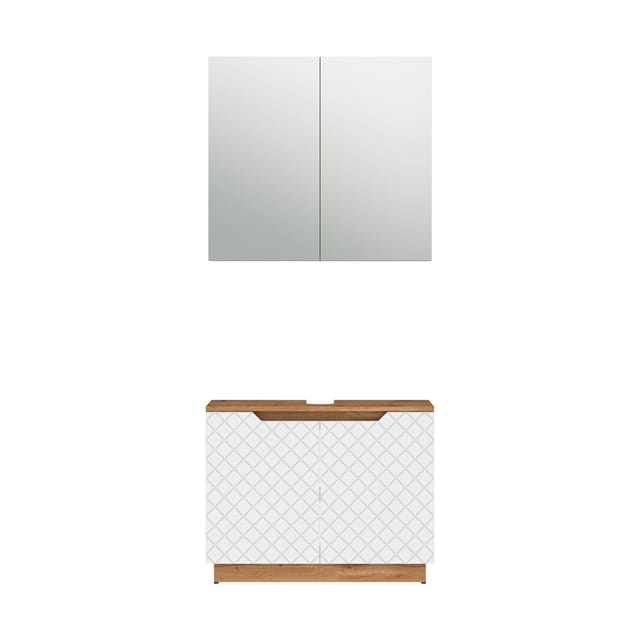 Badmöbel-set Lotta, Weiß, 2-teilig, Vicco