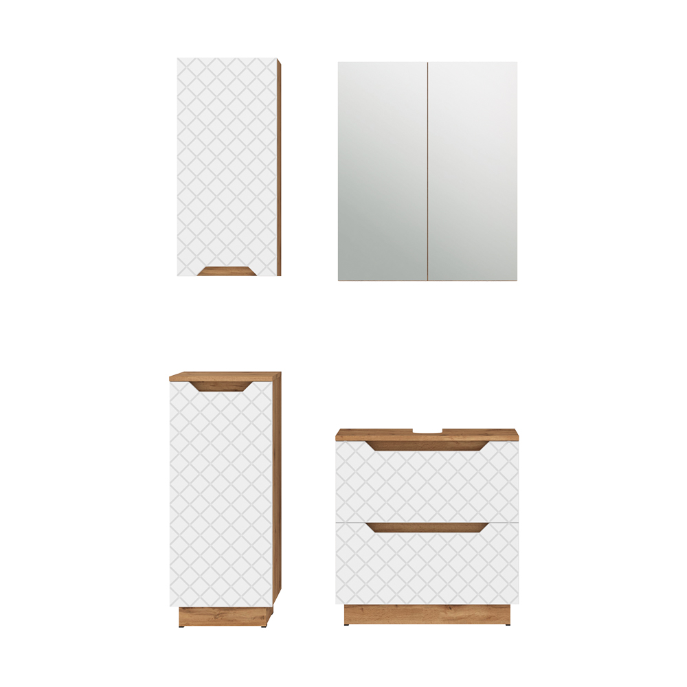 Badmöbel-set Lotta, Weiß, 4-teilig, Vicco