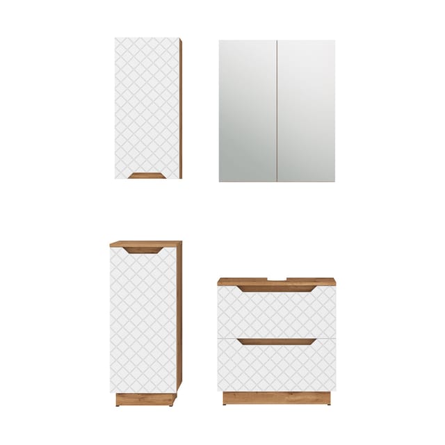 Badmöbel-set Lotta, Weiß, 4-teilig, Vicco