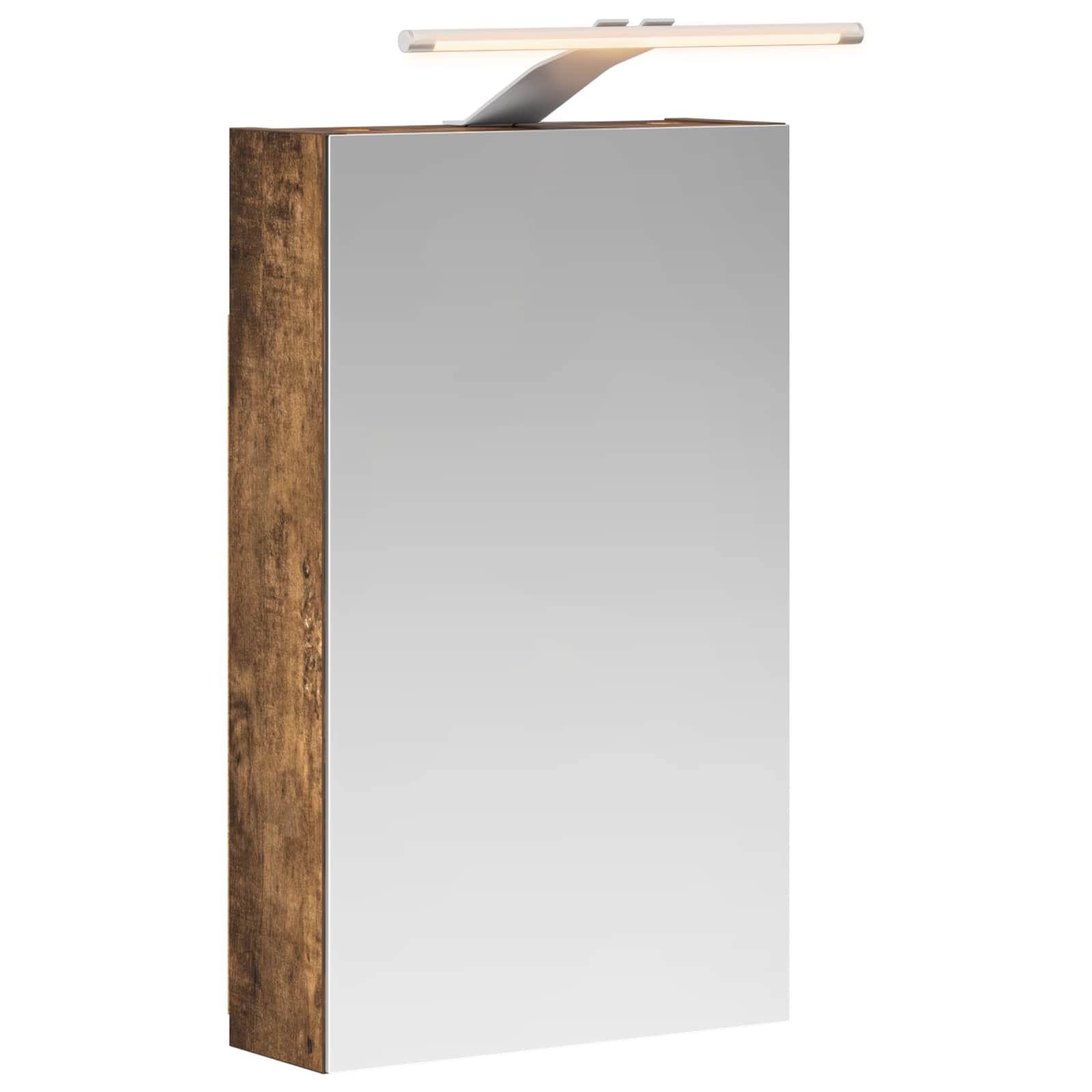 Badezimmerspiegelschrank Geräucherte Eiche 30 X 10,5 X 50 Cm Vidaxl