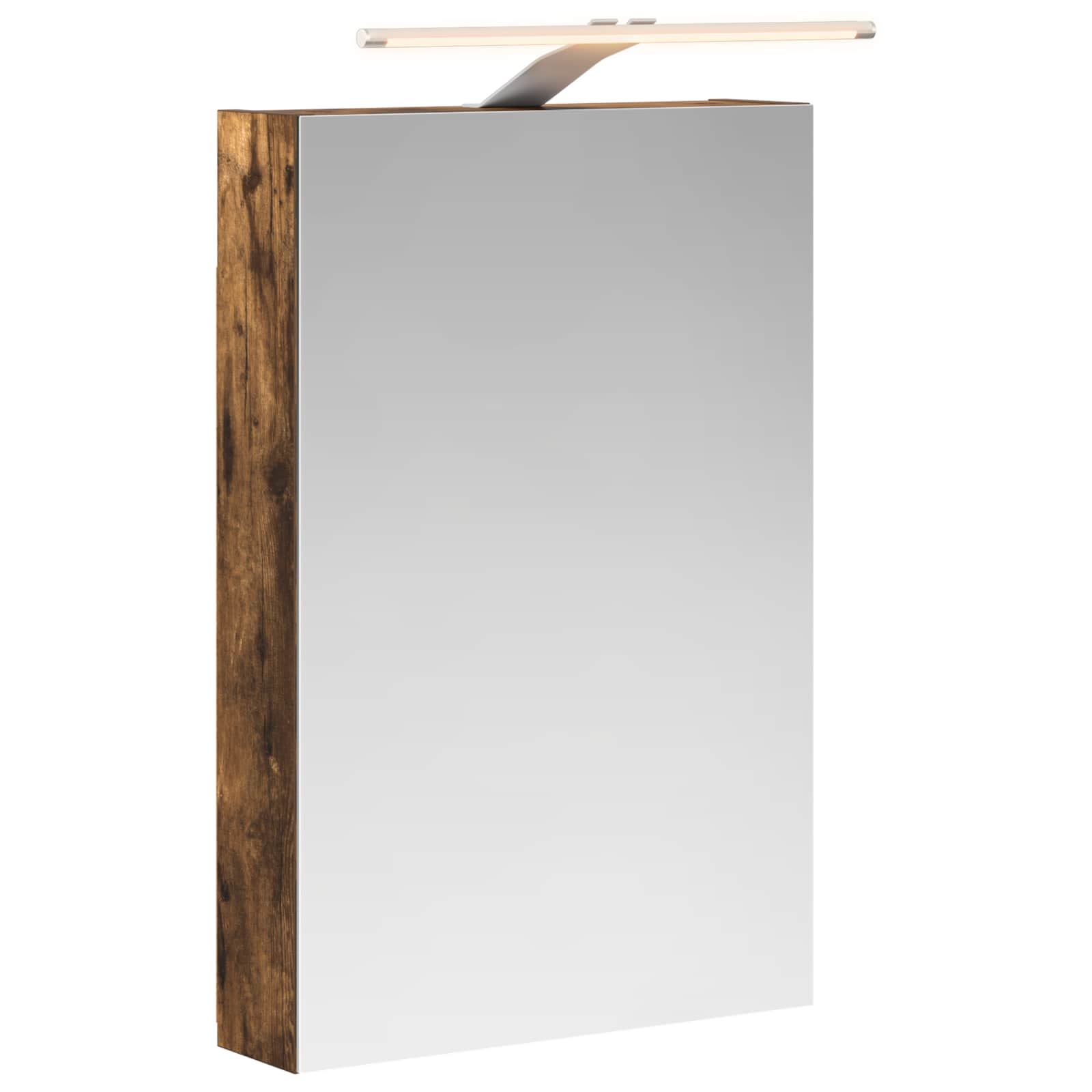 Badezimmerspiegelschrank Geräucherte Eiche 40 X 10,5 X 60,5 Cm Vidaxl