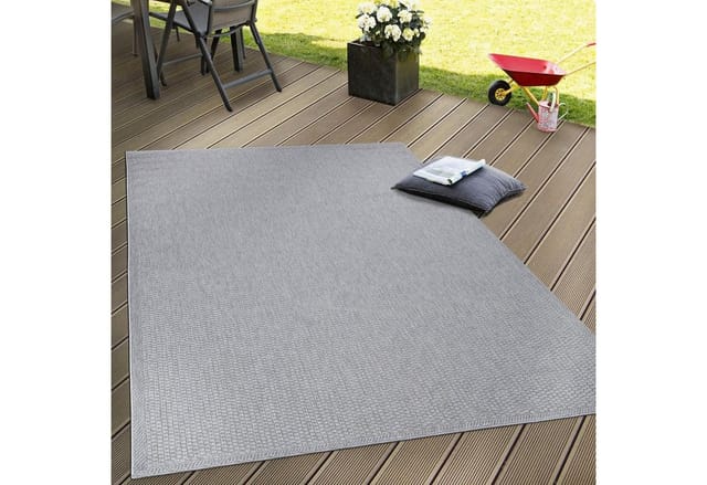 Paco Home - Outdoor Teppich wetterfest Garten & Terrasse flachgewebt Uni Sisaloptik robust 60x100 cm